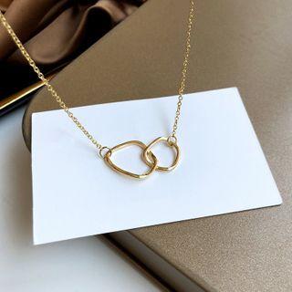 Interlocking Hoop Necklace As Shown In Figure - One Size