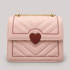 Heart Buckled Padded Crossbody Bag