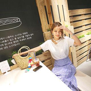 Choker Asymmetric Layered T-shirt