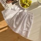 Plain Decoration Skirt White - One Size