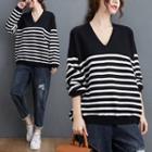 Striped Sweater Stripe - Black - One Size