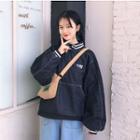 Half Zip Denim Pullover
