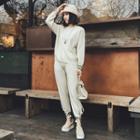 Set: Embellished Cuff Sweater + Pants