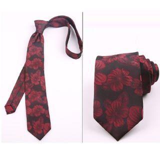 Flower Print Neck Tie 020 - One Size