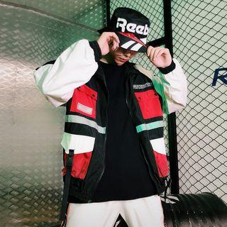 Color Block Zip Utility Jacket
