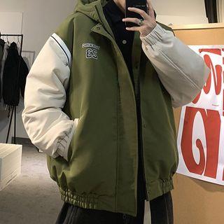 Color-block Oversize Padded Jacket