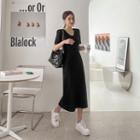 Short-sleeve Long Bodycon Dress