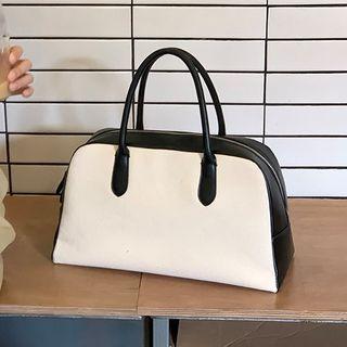 Canvas Panel Handbag