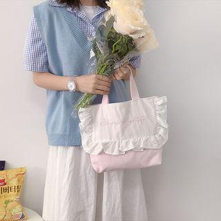 Ruffle Panel Handbag