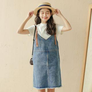 Panel Denim Pinafore