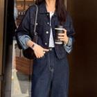 Set: Denim Jacket + Straight Leg Jeans
