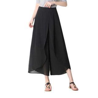 Sheer Wide Leg Cropped Pants