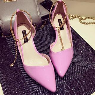Ankle Strap Kitten Heels
