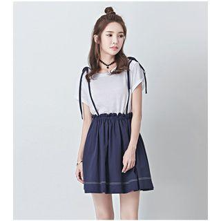 Strappy Pleated Skirt