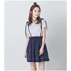 Strappy Pleated Skirt