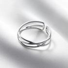 Layered Ring 1 Pc - Layered Open Ring - Silver - One Size