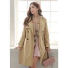 Back-strap Double-breasted Trench Coat