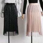 Glitter Mesh A-line Skirt