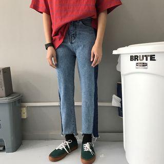 Two-tone Straight-fit Jeans
