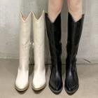 Zip Block-heel Tall Boots