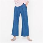 Banded-waist Wide-leg Jeans