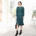Frilled Knit Dress & Sash