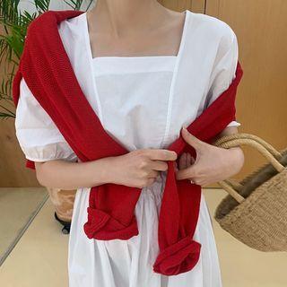 Drop-shoulder Cropped Cardigan