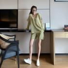 Cut Out Knit Top / Shorts