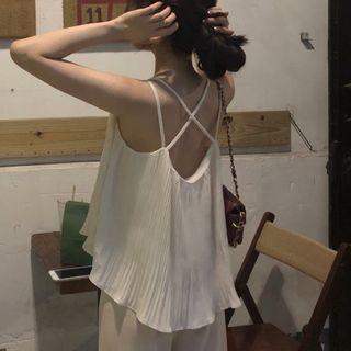 Pleated Strappy Top