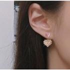 Heart-shape Dangle Earrings Gold - Gold
