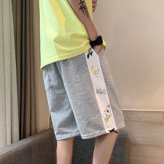 Print Paneled Shorts