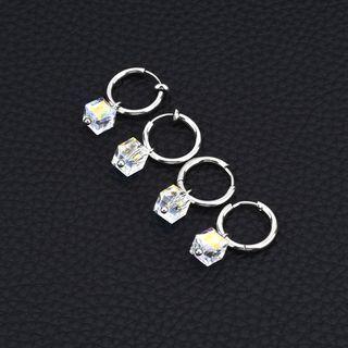 Cube Hoop Earring / Clip-on Earring