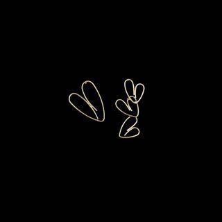 Non-matching Heart Earring 1 Pair - Silver Needle Earrings - One Size