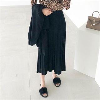 Long Rib-knit Skirt