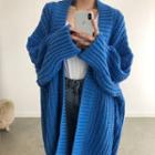 Open Front Chunky-knit Long Cardigan
