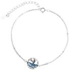 Fish Faux Crystal Sterling Silver Bracelet 1 Pc - Silver - One Size