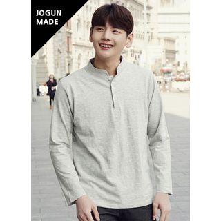 Mandarin-collar Henley (9 Colors)