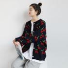 Printed Cherry Knitted Coat
