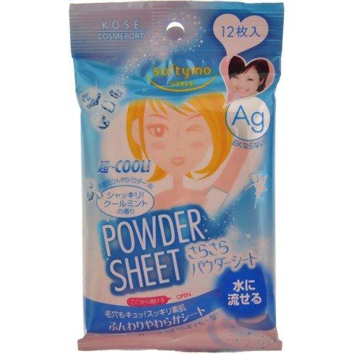Kose - Softymo Powder Sheet (cool Mint) 12 Pcs