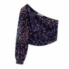 One-sleeve Sequined Top