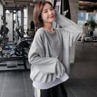Crew-neck Pullover Gray - One Size