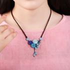 Stone & Resin Flower Necklace