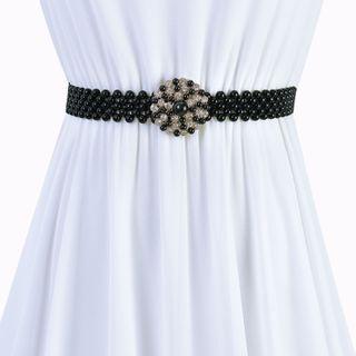 Beaded Faux Pearl Belt