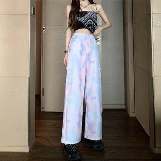 Paisley Print Camisole Top / Wide Leg Cargo Pants / Set