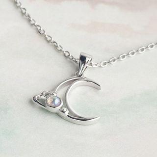 Floral Drop Necklace 1 Pair - S925 Silver - Silver - One Size