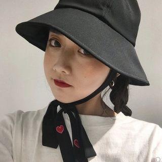 Heart Embroidered Sun Hat