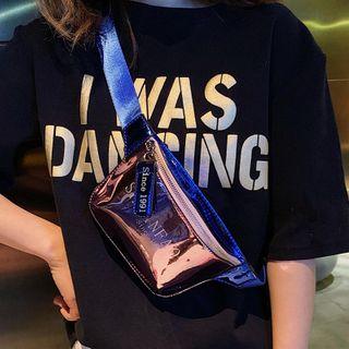 Lettering Patent Sling Bag