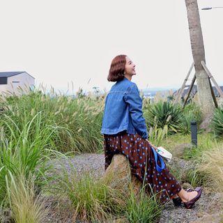 Patch-pocket Washed Denim Jacket