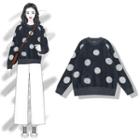 Polka Dot Sweater As Shown In Figure - One Size