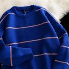 Striped Sweater 173-f01# - Blue - One Size